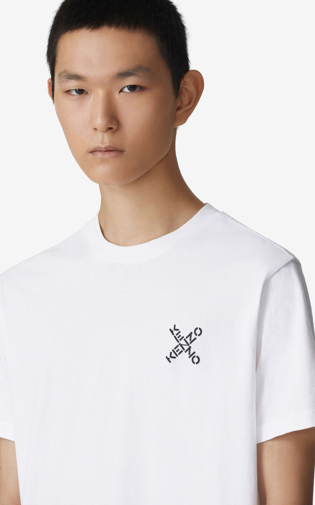 T Shirt Kenzo Homme Sport Little X Blanche TSABW-9354